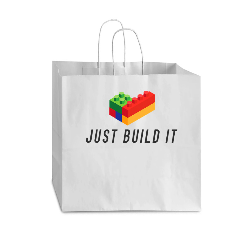 Just Build It Blocks Bricks Building Blocks Toy Vogue Paper Bag - 16 X 6 X 12 | Artistshot