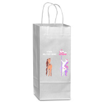 Other Military Moms Me Tee Unicorn Military Mom Funny Gift Idea Milita Wine Paper Bag - 5 1/2 X 3 1/4 X 13 | Artistshot