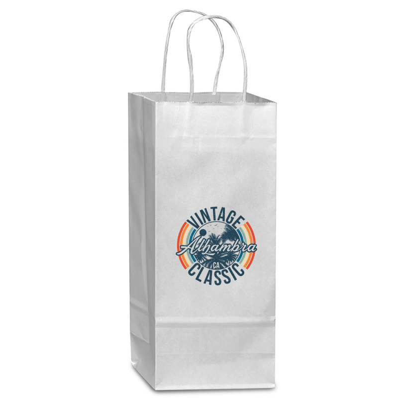 I Love Alhambra California Retro Vintage Classic Limited Edition Wine Paper Bag - 5 1/2 X 3 1/4 X 13 | Artistshot