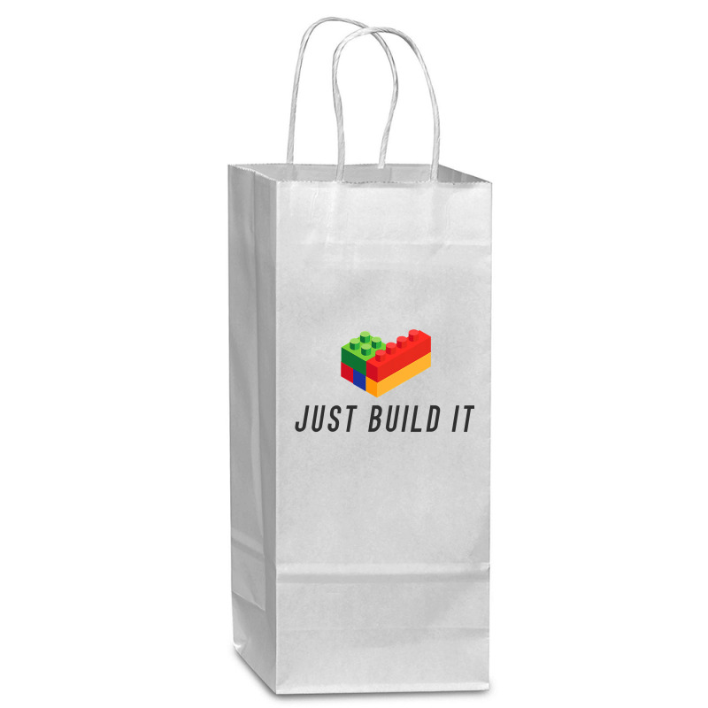 Just Build It Blocks Bricks Building Blocks Toy Wine Paper Bag - 5 1/2 X 3 1/4 X 13 | Artistshot