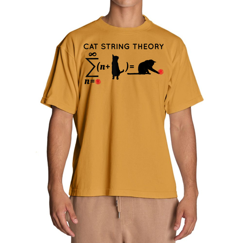 Cat String Theory Sarcastic Science Humor Funny T Shirt Urban Heavy T-shirt by KretschmerBridge | Artistshot