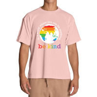 World Map Be Kind Pride 12243309 Urban Heavy T-shirt | Artistshot