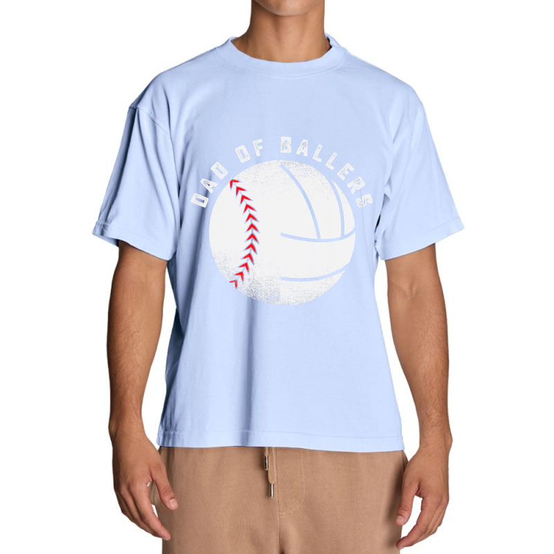 Dad Of Ballers Father Son Volleyball Baseball Player Coach T Shirt Urban Heavy T-shirt | Artistshot