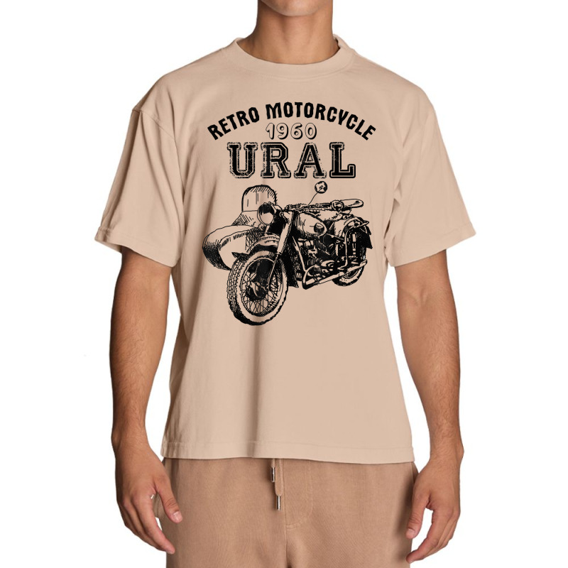 Retro Motorcycle Ural T Shirt   Vintage Sidecar Motorbike Urban Heavy T-shirt by ReagerAero | Artistshot