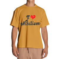 I Heart Nihilism Vintage Look Faded Typography Gift Urban Heavy T-shirt | Artistshot