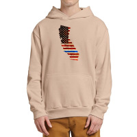 California Police Thin Blue Line Usa Flag Map Tee Urban Pullover Hoodie | Artistshot