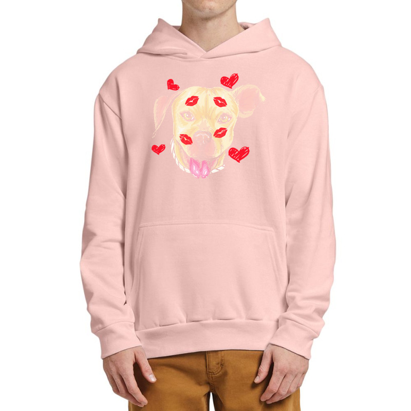 Valentines Day T  Shirt Cute Pitbull Dog Hearts Funny Valentine's Day Urban Pullover Hoodie | Artistshot