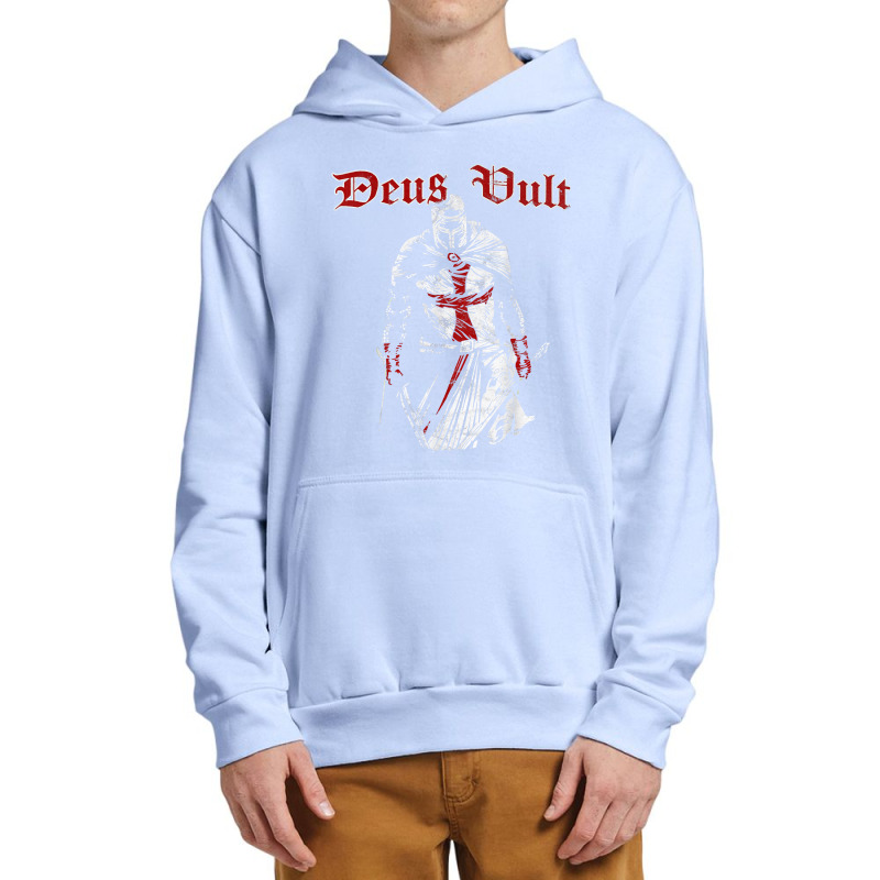 Deus Vult   Knight Templar   Vintage Crusader T Shirt Urban Pullover Hoodie | Artistshot