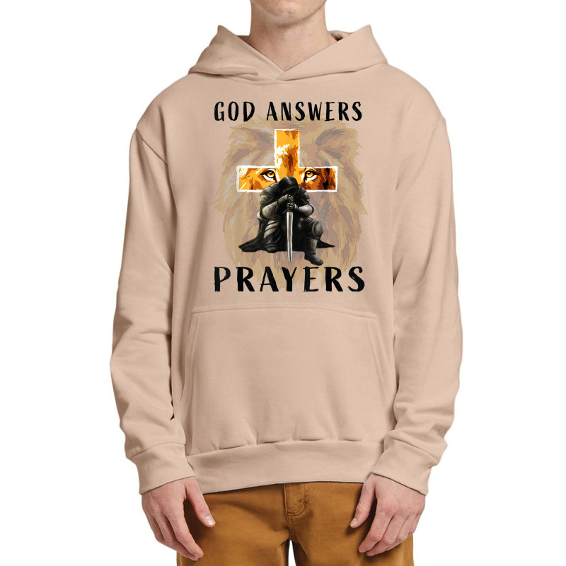 God Jesus Answers Prayers Warrior Men Christian Lion Graphic T Shirt Urban Pullover Hoodie | Artistshot