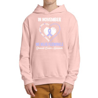 Stomach Cancer Awareness T  Shirt In November We Wear Periwinkle Stoma Urban Pullover Hoodie | Artistshot