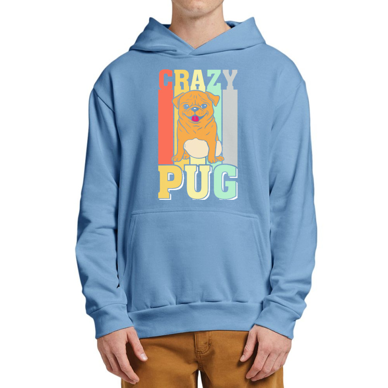 Crazy Pug Lady T  Shirtcrazy Pug Lady Funny Gift Idea For Pug Lovers D Urban Pullover Hoodie | Artistshot