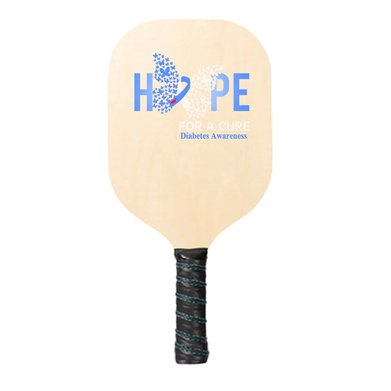 Diabetes Awareness T  Shirt Hope For A Cure  Butterfly Gift Diabetes A Pickleball Paddle by nestor34590 | Artistshot