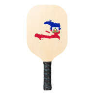 Haiti Map Flag Drawing Line Art Pickleball Paddle | Artistshot