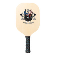 American Viking With Skull Helmet And Runes Pickleball Paddle | Artistshot