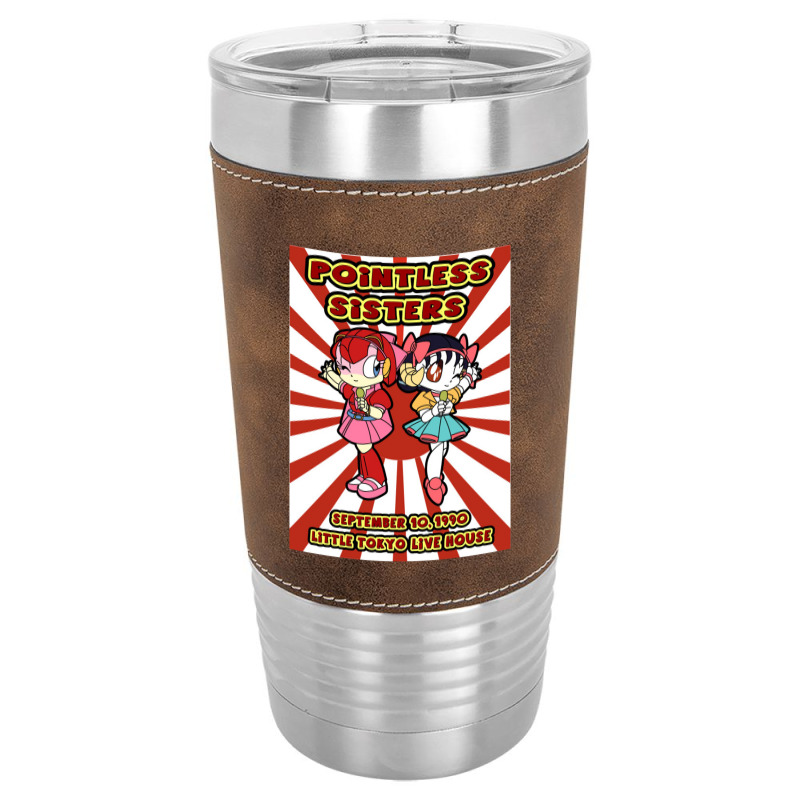 Pointless Sisters English Text   Samurai Pizza Cats Leatherette Tumbler | Artistshot