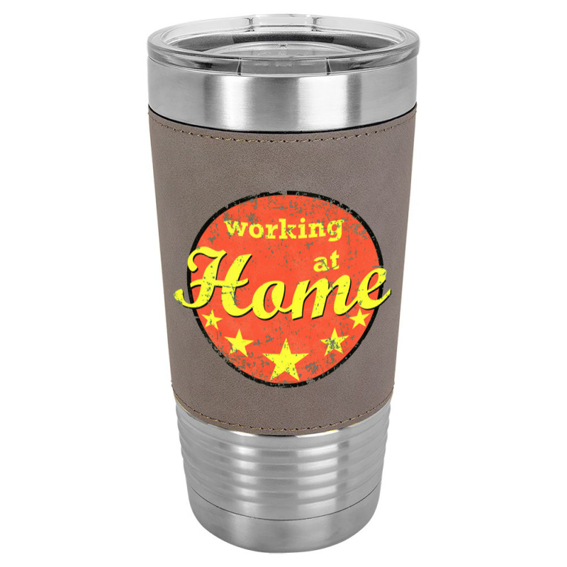 Working At Home   Online Leatherette Tumbler | Artistshot