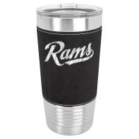 Rams Mascot T Shirt Vintage Sports Name Tee Design Leatherette Tumbler | Artistshot