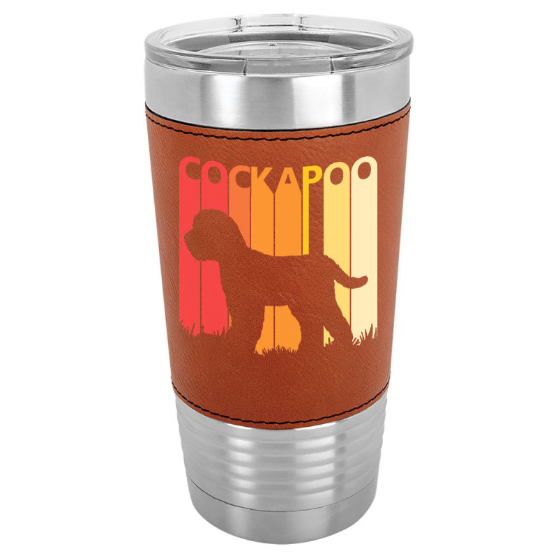 Cockapoo T  Shirt Vintage Cockapoo Dog T  Shirt Leatherette Tumbler | Artistshot