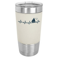 Heartbeat Sailing Boat Captain Pulse Funny Sailor Boating Lover Gift Leatherette Tumbler | Artistshot