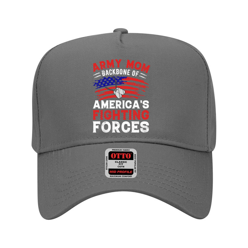 Army Mom Backbone Of America's Fighting Forces Adjustable Baseball Cap by vasu4christ | Artistshot