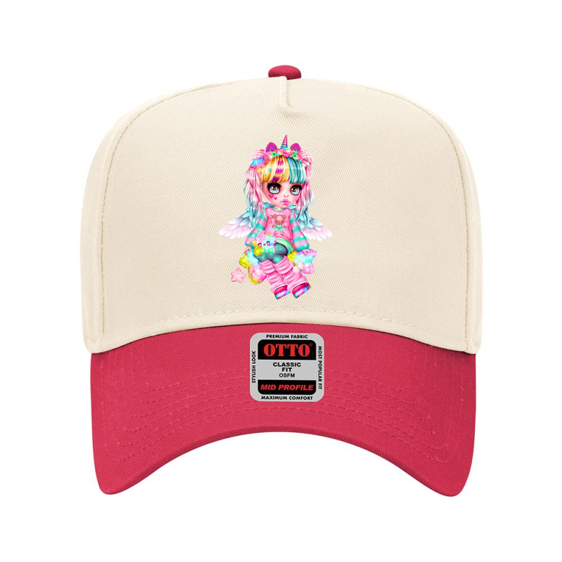 Magical Unicorns And Cute Girl In Anime Adjustable Baseball Cap by Zero_art | Artistshot