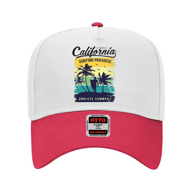 California Surfing Paradise,seal Beach California California Beach Sur Adjustable Baseball Cap by nbobatiga | Artistshot