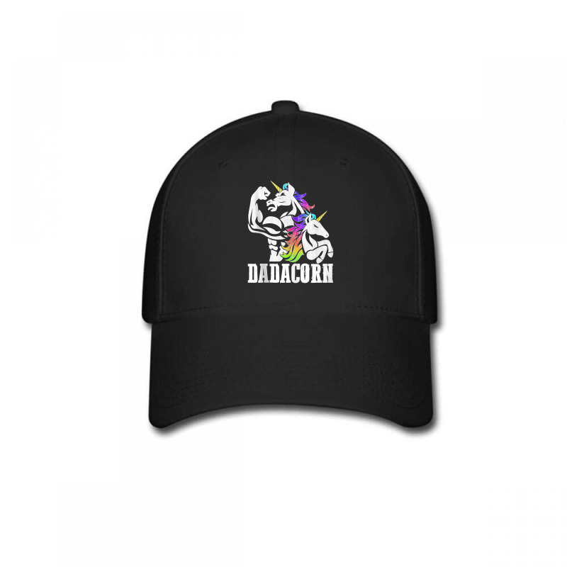 Manly Unicorn Muscle Dad And Daughter Dadacorn Fathers Day Tank Top Baseball Cap | Artistshot