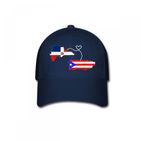 Half Puerto Rican Half Dominican Flag Map Combined Pr Rd Baseball Cap | Artistshot