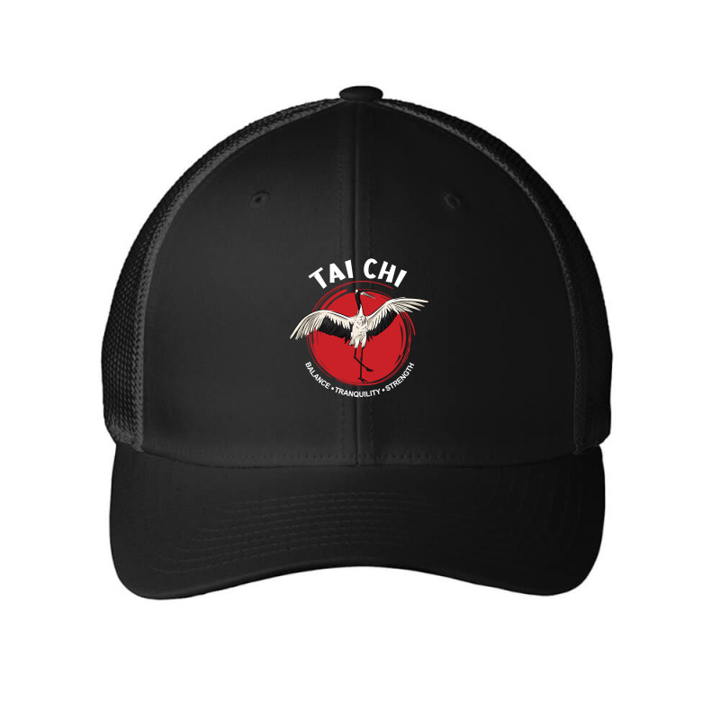 Tai Chi Crane Balance Tranquility Strength   Qigong Tai Chi Long Sleev Mesh cap by cm-arts | Artistshot