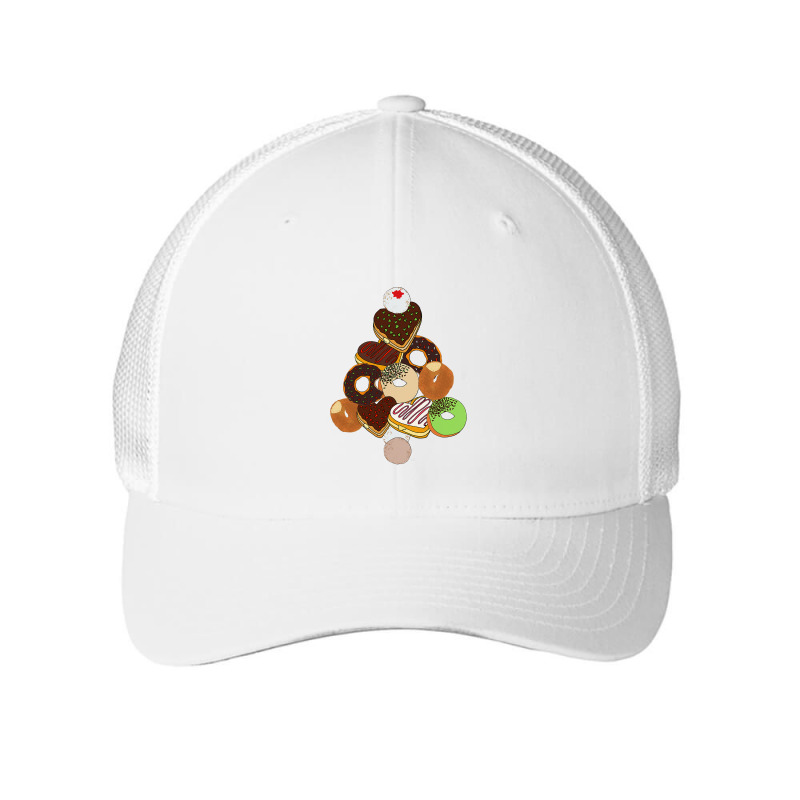 Donut Christmas Tree Festive Funny Holiday Food Meme Mesh cap by Tisha Brown | Artistshot