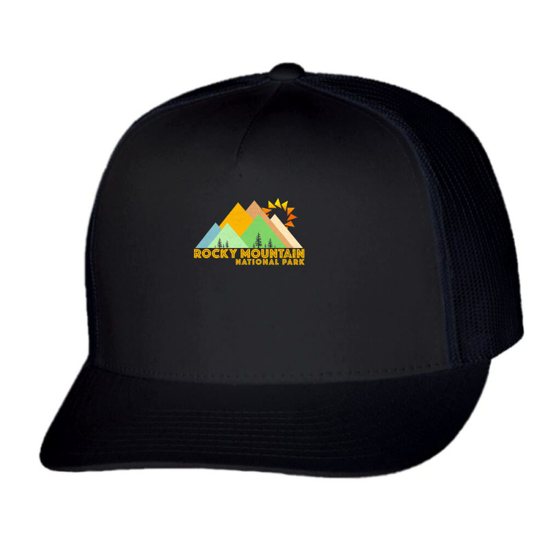 Retro Vintage Rocky Mountain National Park Trucker Cap | Artistshot