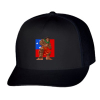 Samoan Pride Polynesian Haka Dance Samoa Flag Trucker Cap | Artistshot