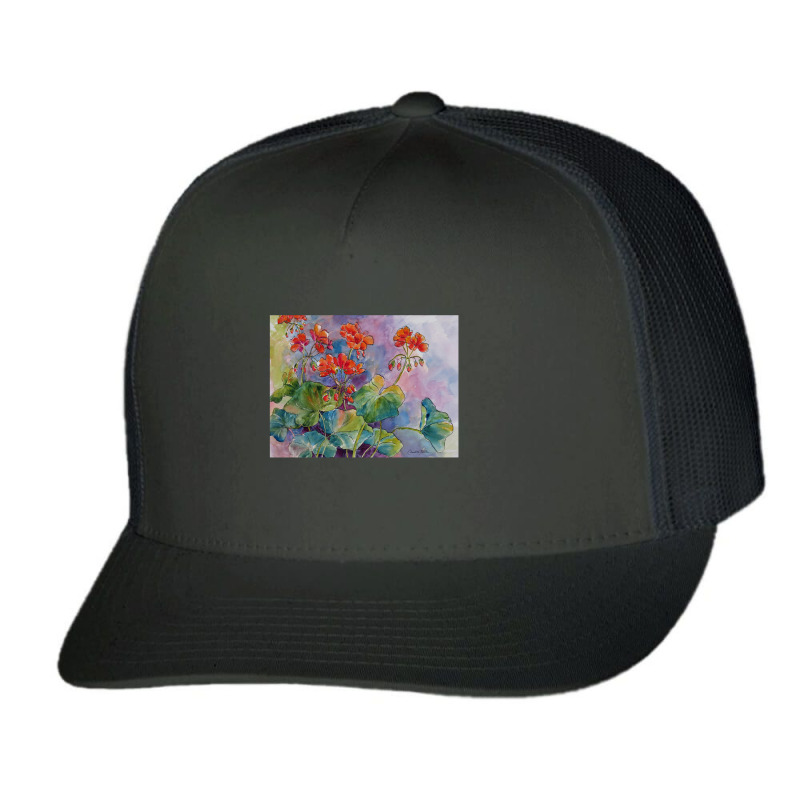 Geraniums Trucker Cap by cm-arts | Artistshot