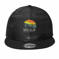 Big Sur California Beach Central Coast Retro Forest Camping Camo Snapback | Artistshot