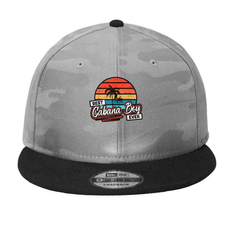 Colorful Sunset Palm Tree Best Cabana Boy Ever Camo Snapback by FrancesTiffany | Artistshot