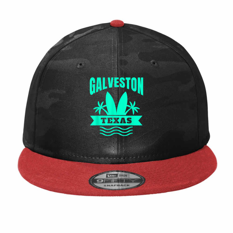 Galveston Beach Texas Vacation Souvenir Camo Snapback by FrancesTiffany | Artistshot