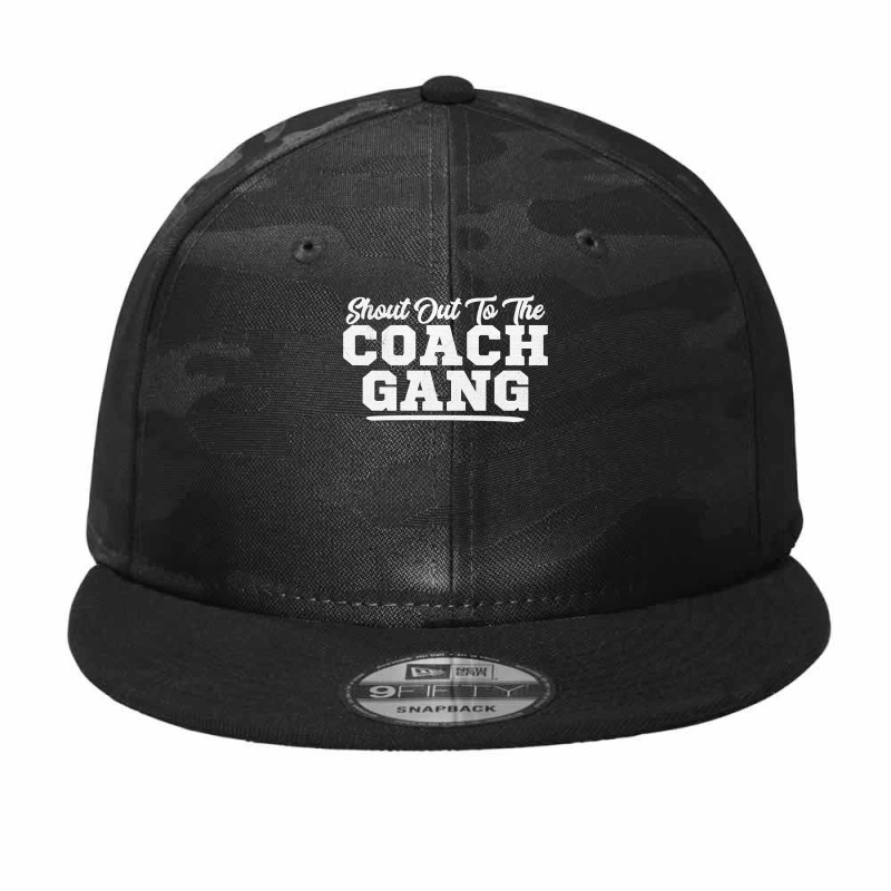 Shout Out To The Coach Gang   Coach Gang Wear   Graphic Tops Sweatshir Camo Snapback by cm-arts | Artistshot