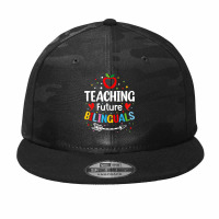 Teaching Future Bilinguals - Spanish Teachers Back To School Camo Snapback | Artistshot