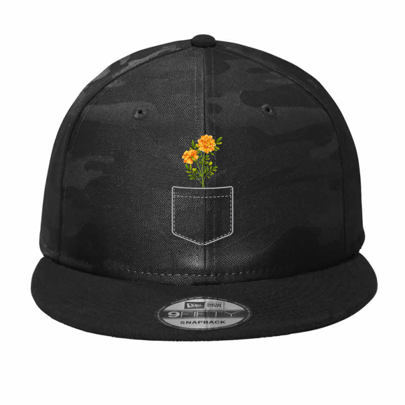 Marigold Flowers In Your Pocket T-shirt Camo Snapback by Teemoney2 | Artistshot