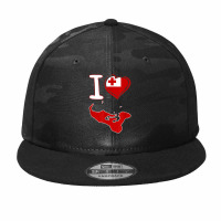 I Love Tonga. Tongan Flag In Shape Of A Heart. Country Map Camo Snapback | Artistshot