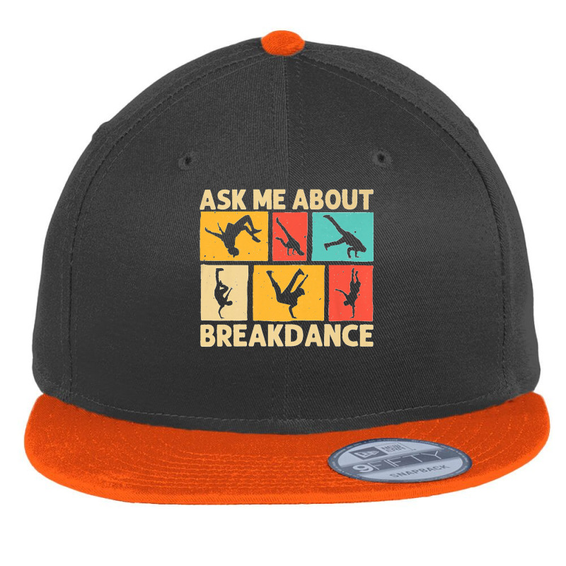 Cool Breakdancing For Men Women Hip Hop Dance Break Dancing Premium Flat Bill Snapback Cap by cm-arts | Artistshot