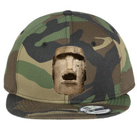 Easter Island Moai Statue Monolith World Mystery Flat Bill Snapback Cap | Artistshot