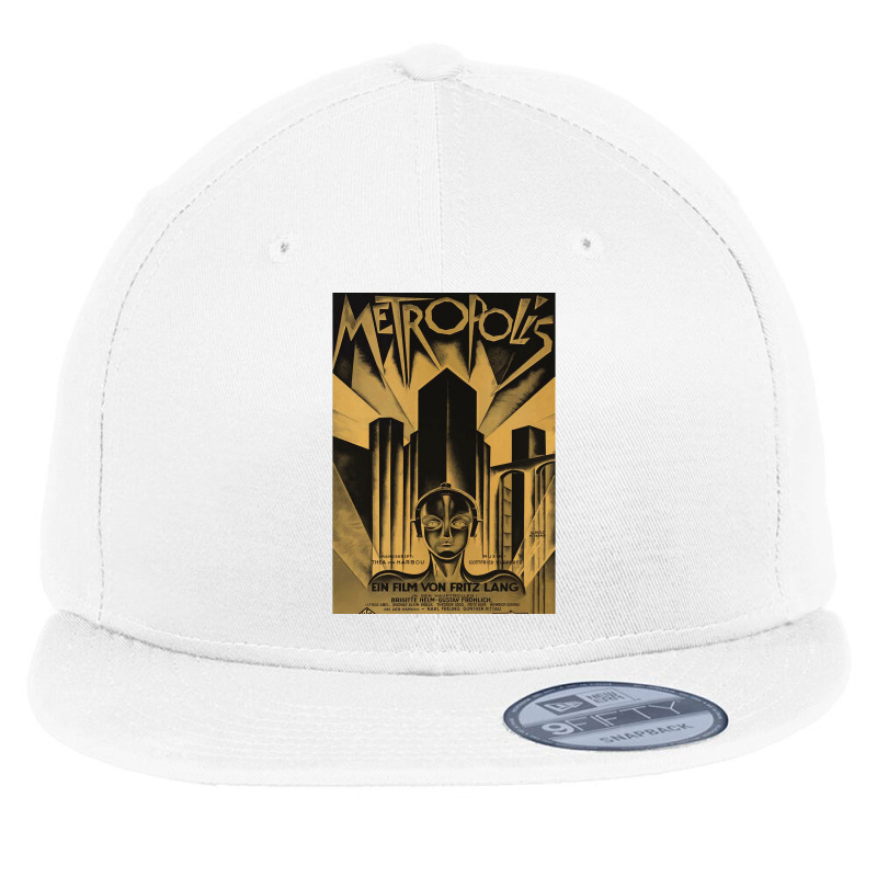 Metropolis Fritz Lang 1926  Vintage Movie Poster Bw Flat Bill Snapback Cap by cm-arts | Artistshot