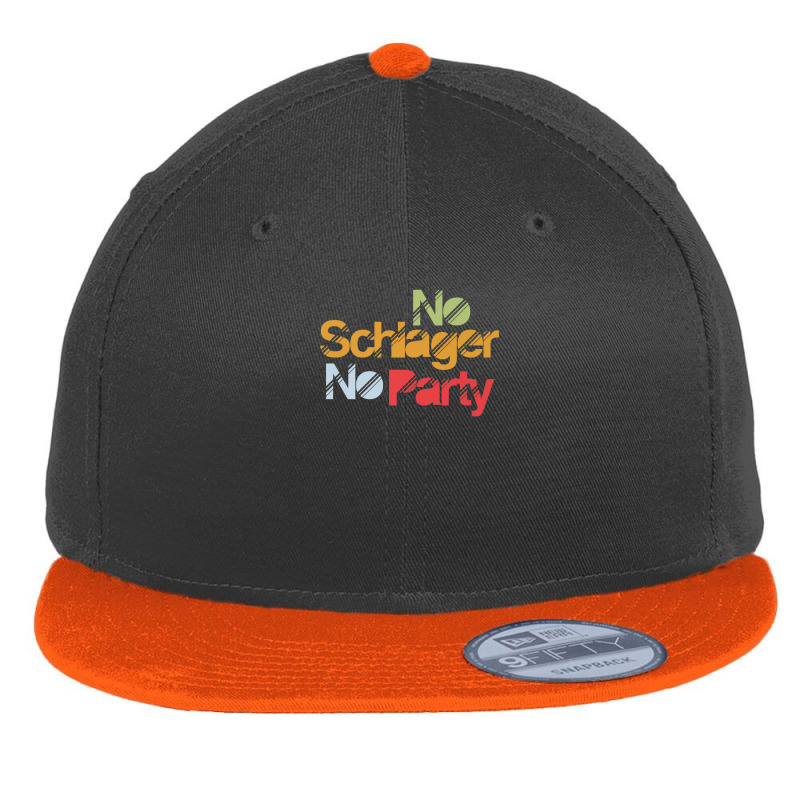 German Catchy Music Lover No Schlager No Party Musician Flat Bill Snapback Cap | Artistshot