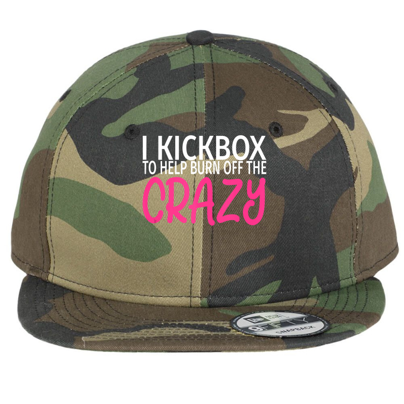 I Kickbox To Burn Off The Crazy  Kickboxing Flat Bill Snapback Cap | Artistshot