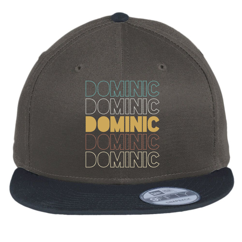 Dominic Dominic Dominic Dominic Dominic Flat Bill Snapback Cap by Topseller | Artistshot