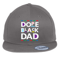 Dope Black Dad  Black History Gifdope Black Father Video Games Charact Flat Bill Snapback Cap | Artistshot