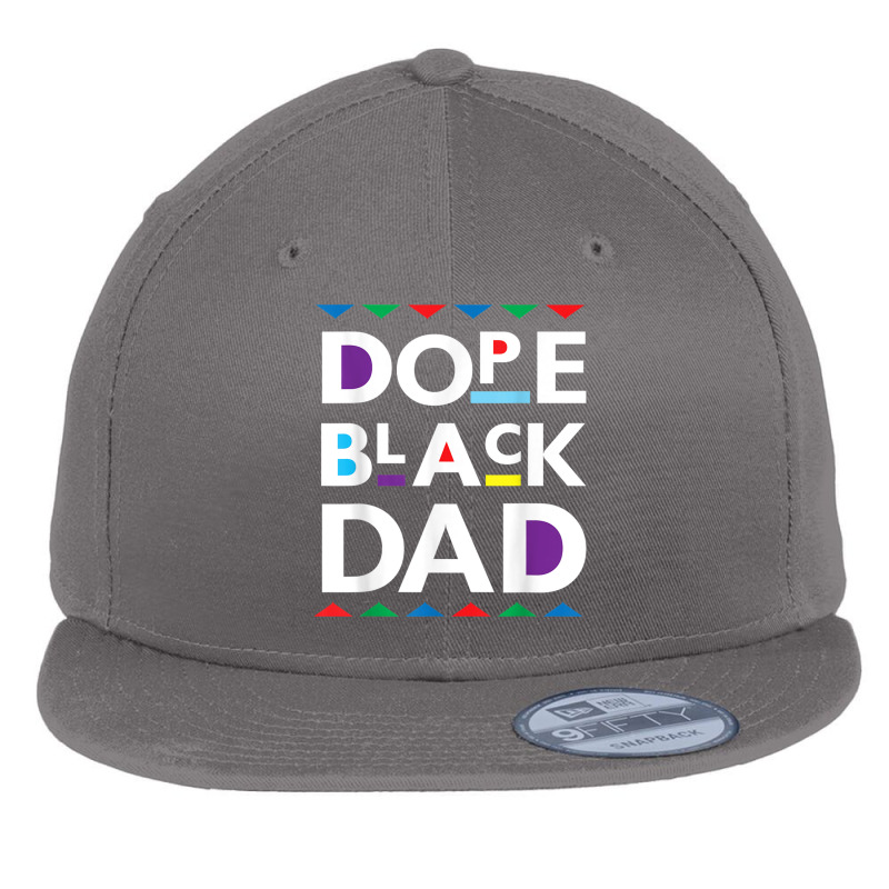 Dope Black Dad  Black History Gifdope Black Father Video Games Charact Flat Bill Snapback Cap by RoyDesign | Artistshot