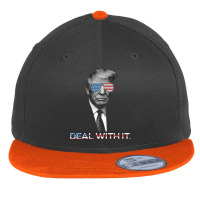 Trump- Deal With It Flat Bill Snapback Cap | Artistshot