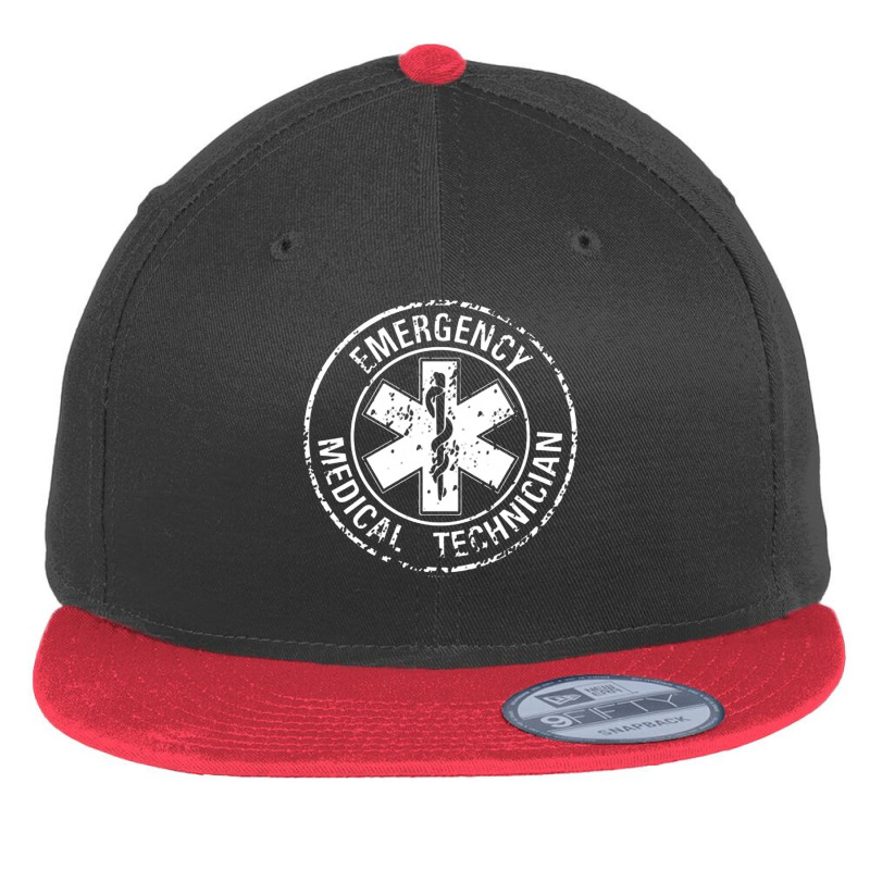 Emergency Medical Technician, Emergency Medical, Technician, Distresse Flat Bill Snapback Cap | Artistshot